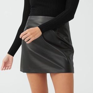 Faux Leather Mini Skirt